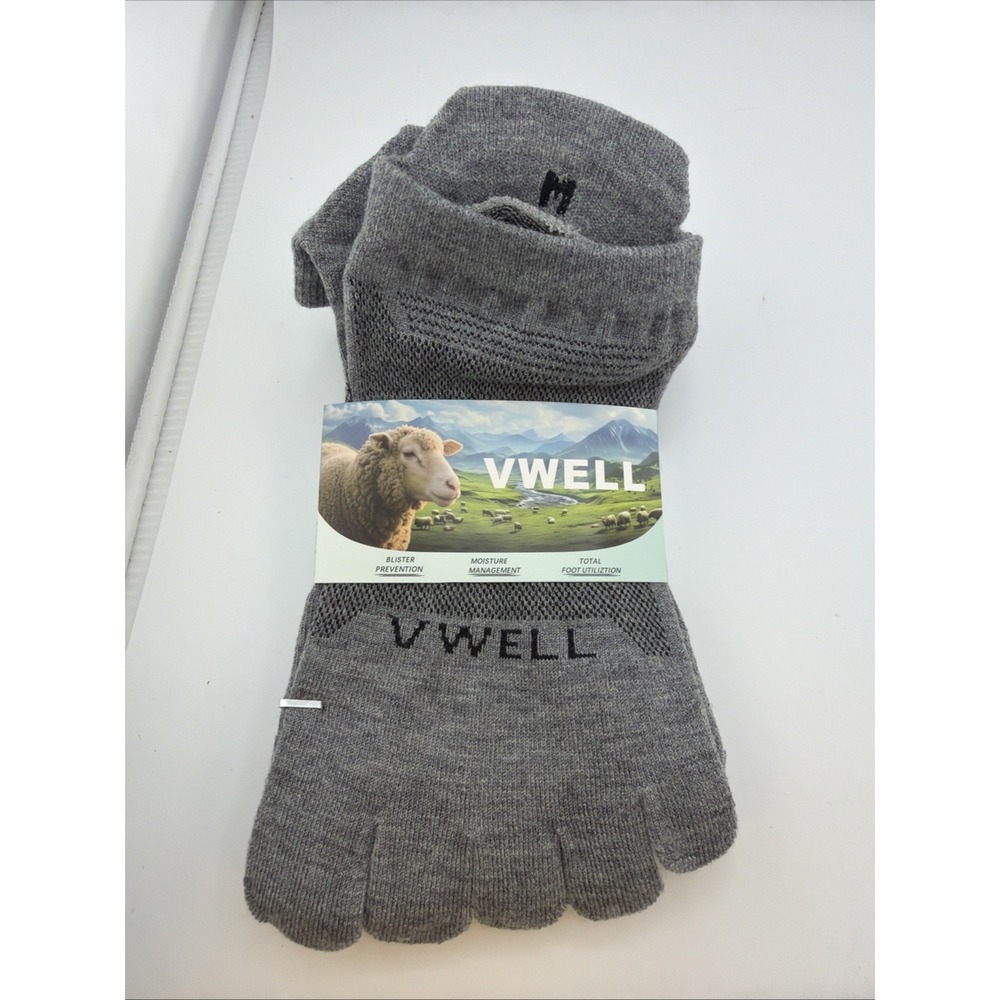 VWELL Merino Wool Toe Socks for Men Women Ankle Five Finger socks Athletic Ru...